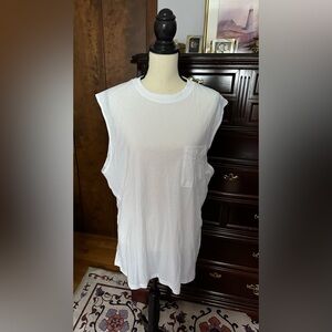 LAHGO by Lunya Men’s Cool Every Day Muscle Tee in White XL NEW